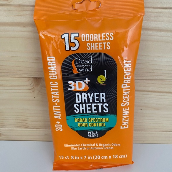 Dead Down Wind 3D+ Broad Spectrum Odor Control Dryer Sheets - Picture 1 of 4